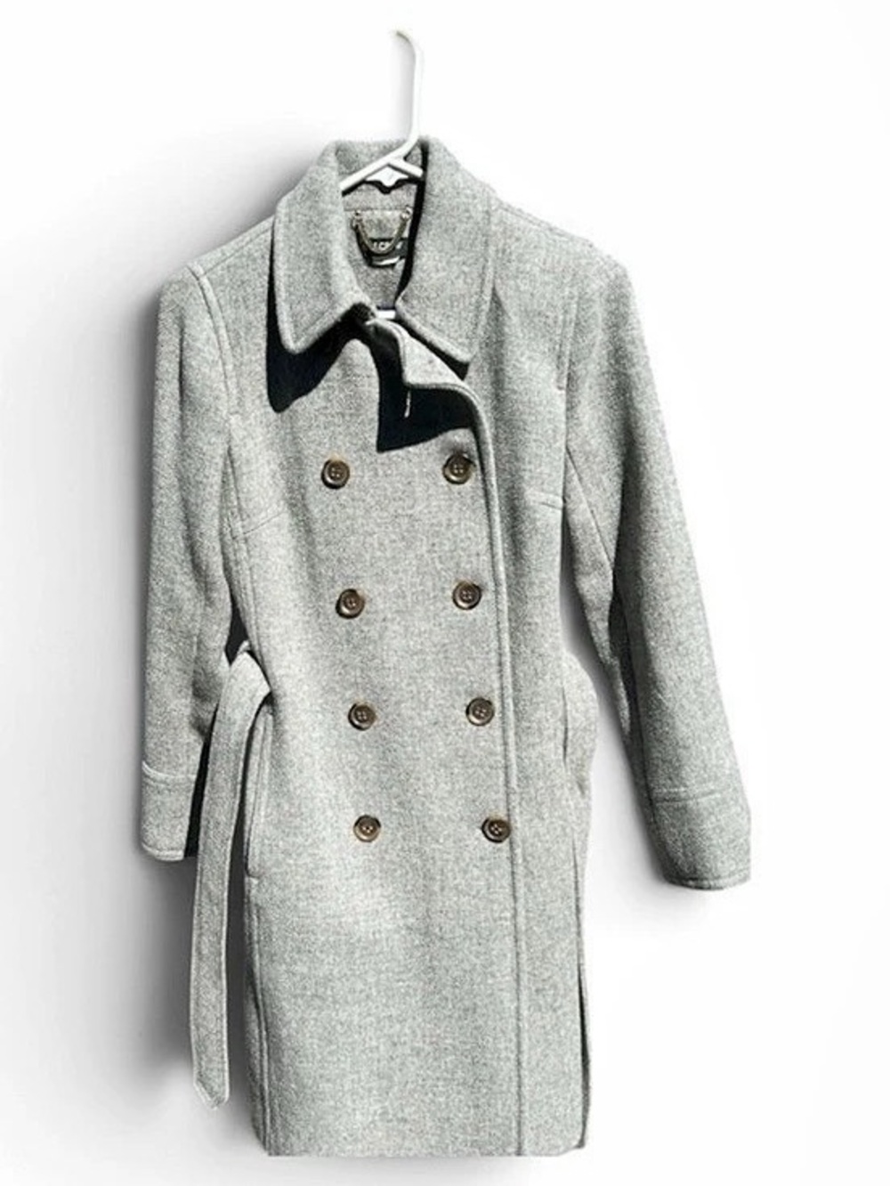 J.Crew Gray Double-Breasted Peacoat